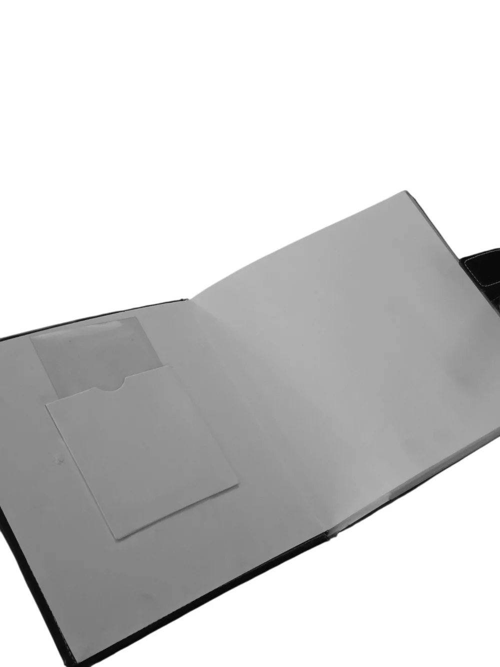 Black Leather Photo Album with Window